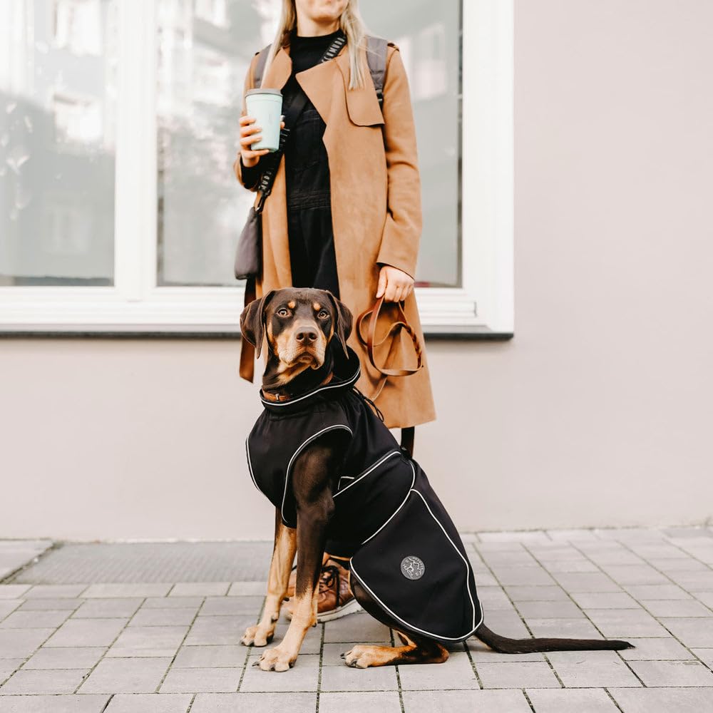hunter-uppsala-softshell-hundemantel-gr-e-30-schwarz-wasser-und-winddicht-fleece image 7