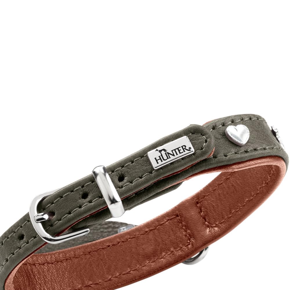 hunter-hundehalsband-m-nchen-mini-cognac-schwarz-leder-f-r-kleine-hunde-welpen-g image 5