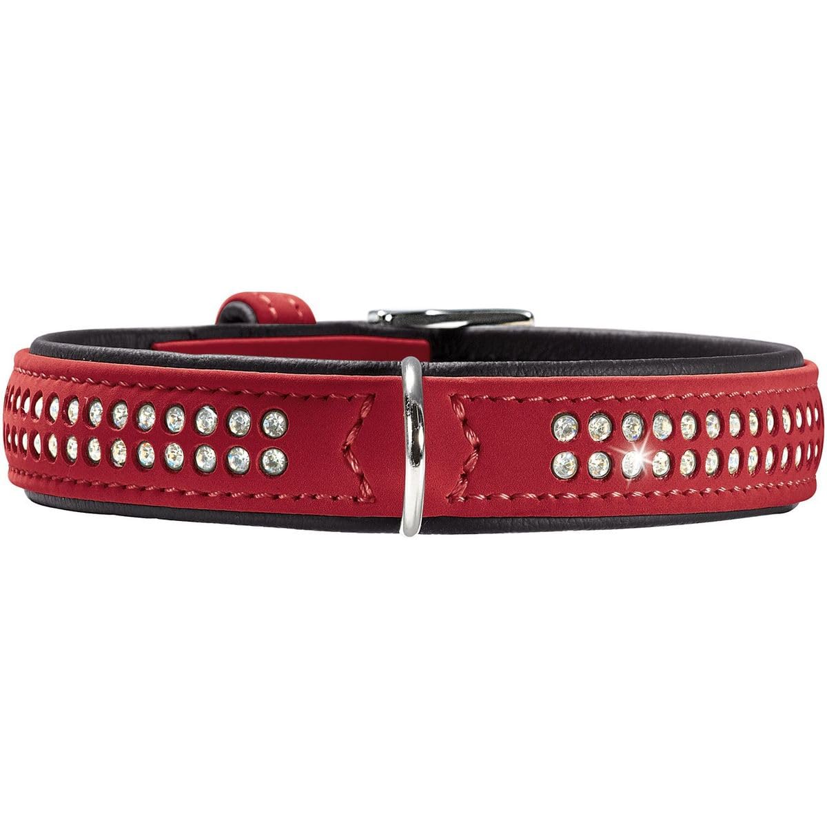 hunter-softie-deluxe-hundehalsband-kunstleder-in-nubuk-optik-mit-strasssteinen-g image 4
