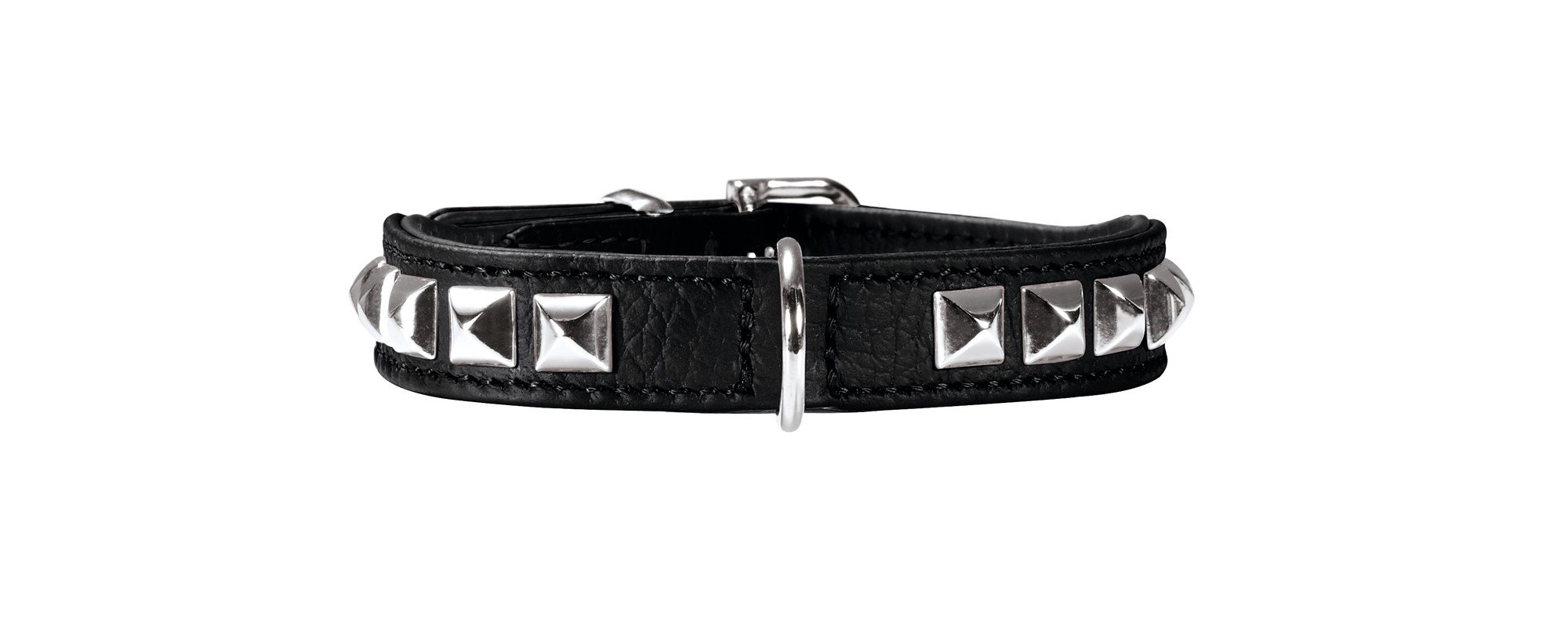 hunter-rocky-petit-hundehalsband-f-r-kleine-hunde-schwarzes-rindnappaleder-mit-n image 1