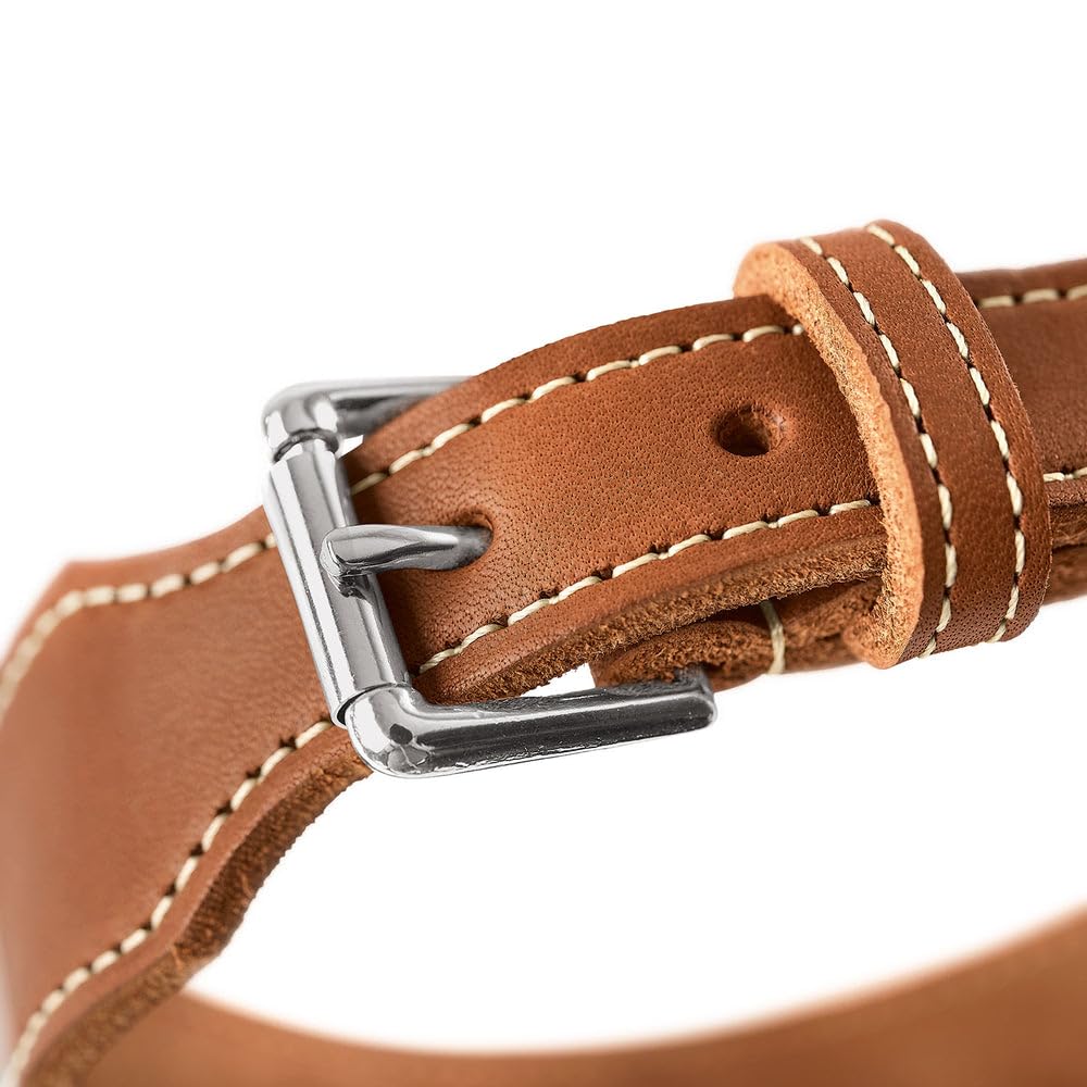 hunter-halsband-aalborg-extrabreit-weiches-softleder-kontrastnaht-cognac-gr-e-35 image 7