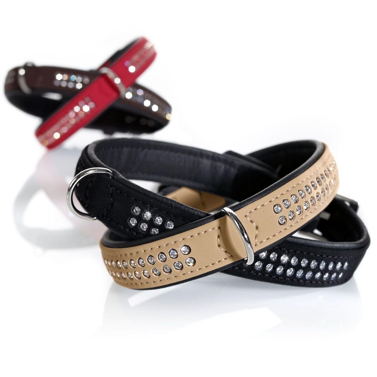 hunter-softie-deluxe-hundehalsband-kunstleder-in-nubuk-optik-mit-strasssteinen-g image 3