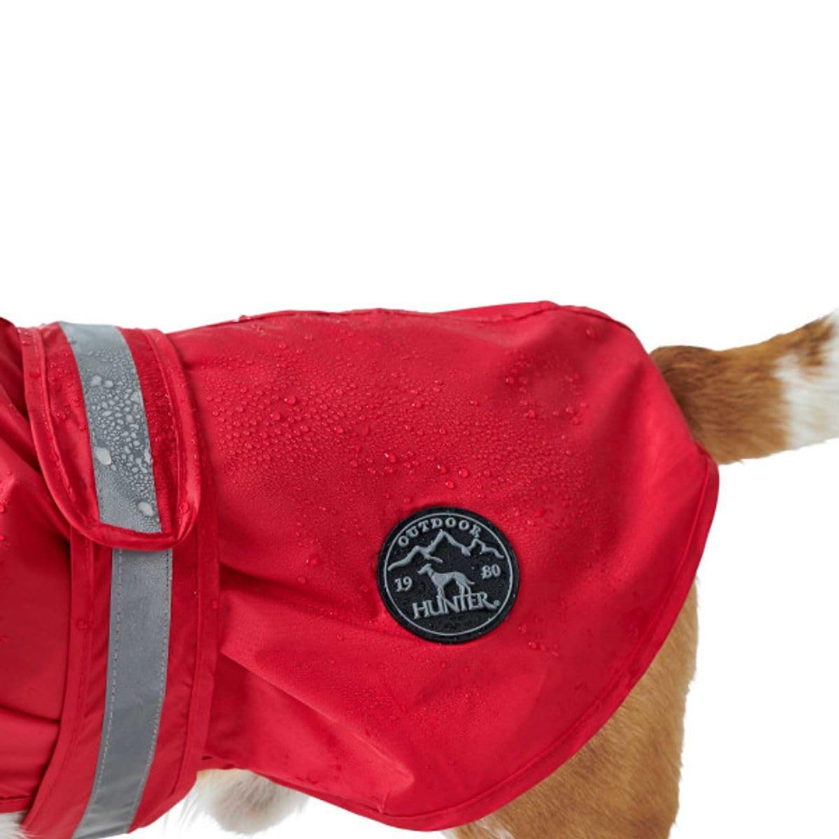 hunter-uppsala-rain-hunde-regenmantel-gr-e-80-rot-mit-reflektierenden-streifen image 7