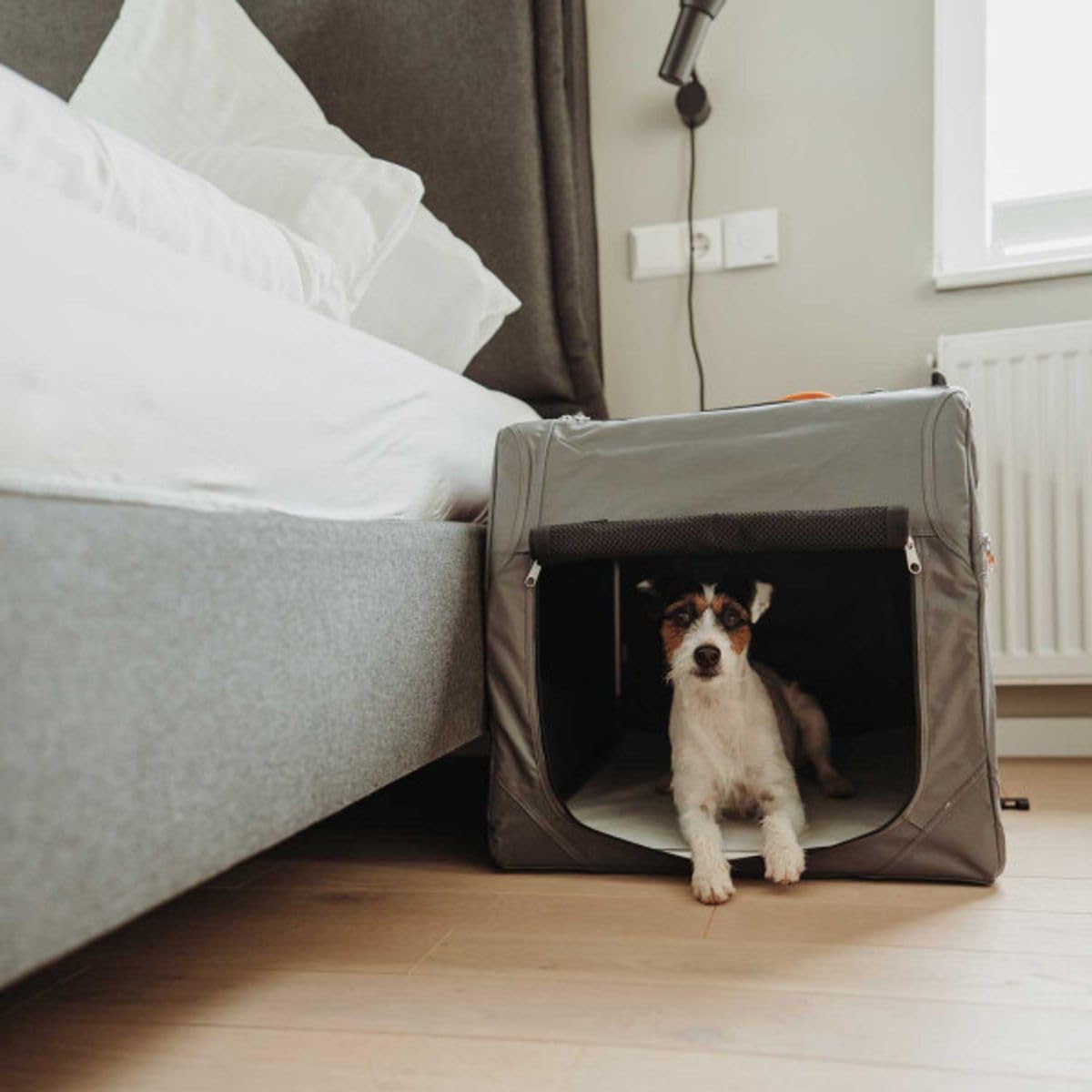 hunter-hundetransportbox-mit-aluminium-gestell-gr-e-s-faltbare-transportbox-61x4 image 7