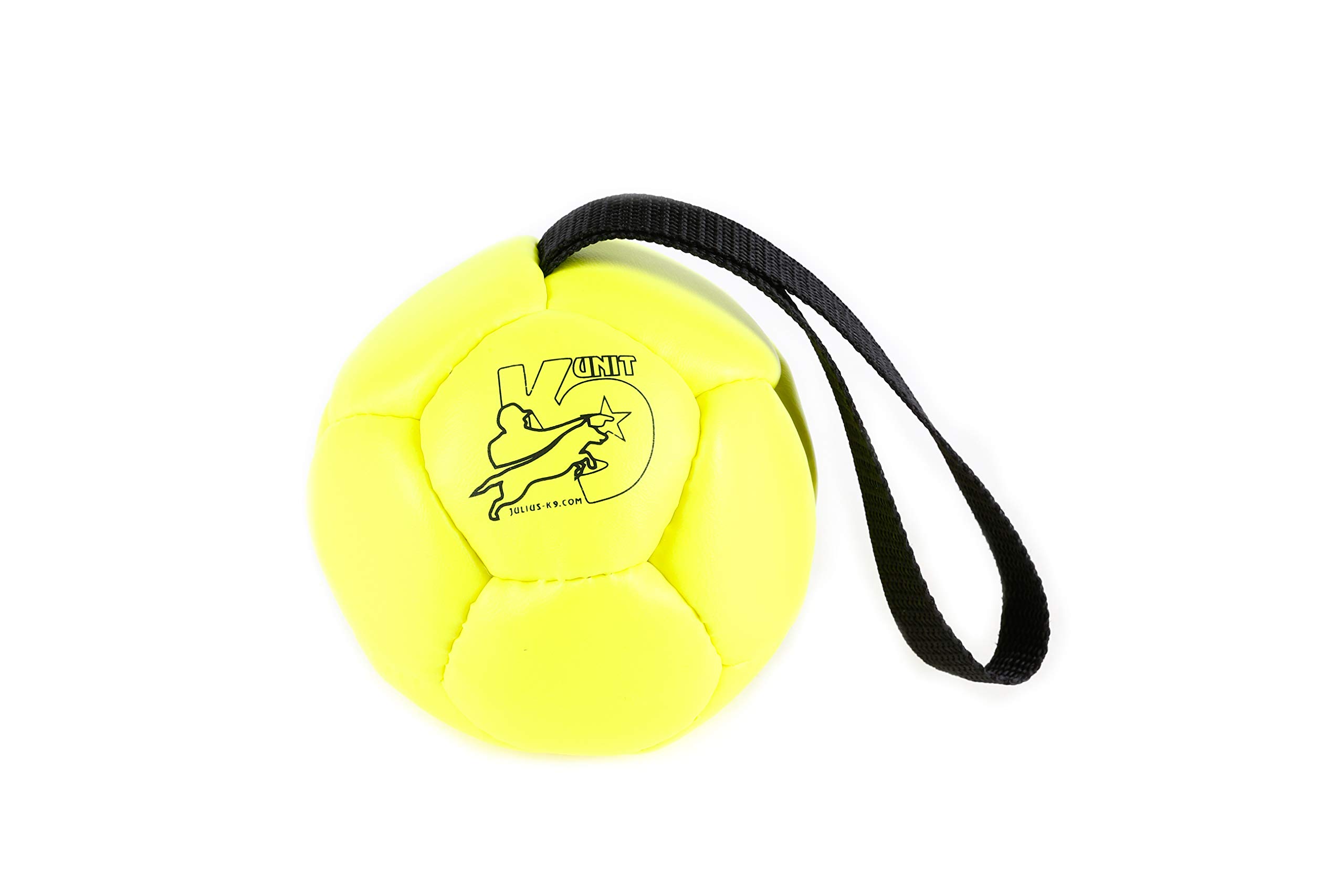 julius-k9-idc-neon-fluoreszierender-ball-mit-schnur-60-mm-orange-weich-robustes- image 2