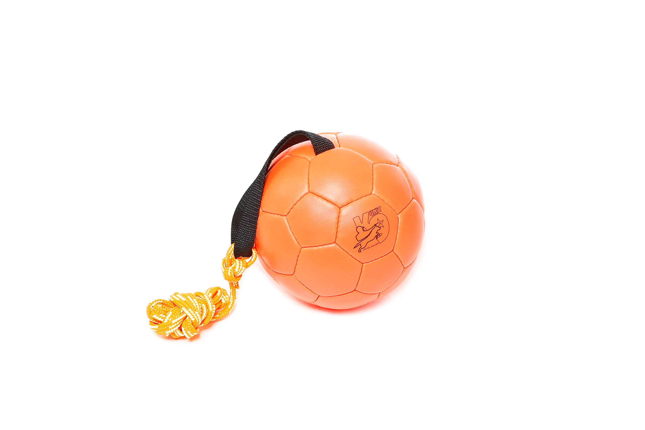 julius-k9-idc-neon-fluoreszierender-ball-mit-schnur-60-mm-orange-weich-robustes- image 4