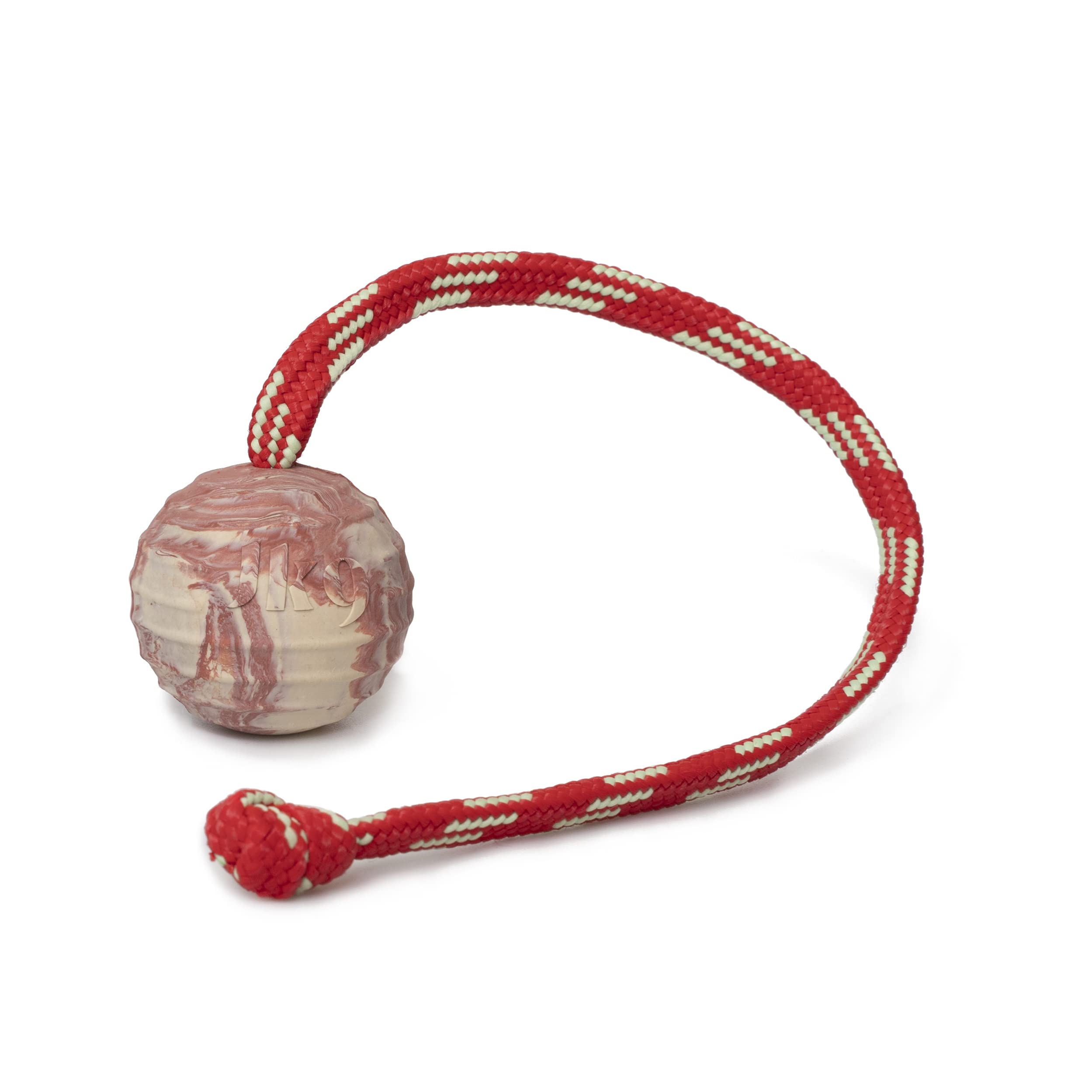 julius-k9-idc-kautschuk-ball-50-mm-mit-schnur-und-verstellbarem-griff-geriffelt- image 2