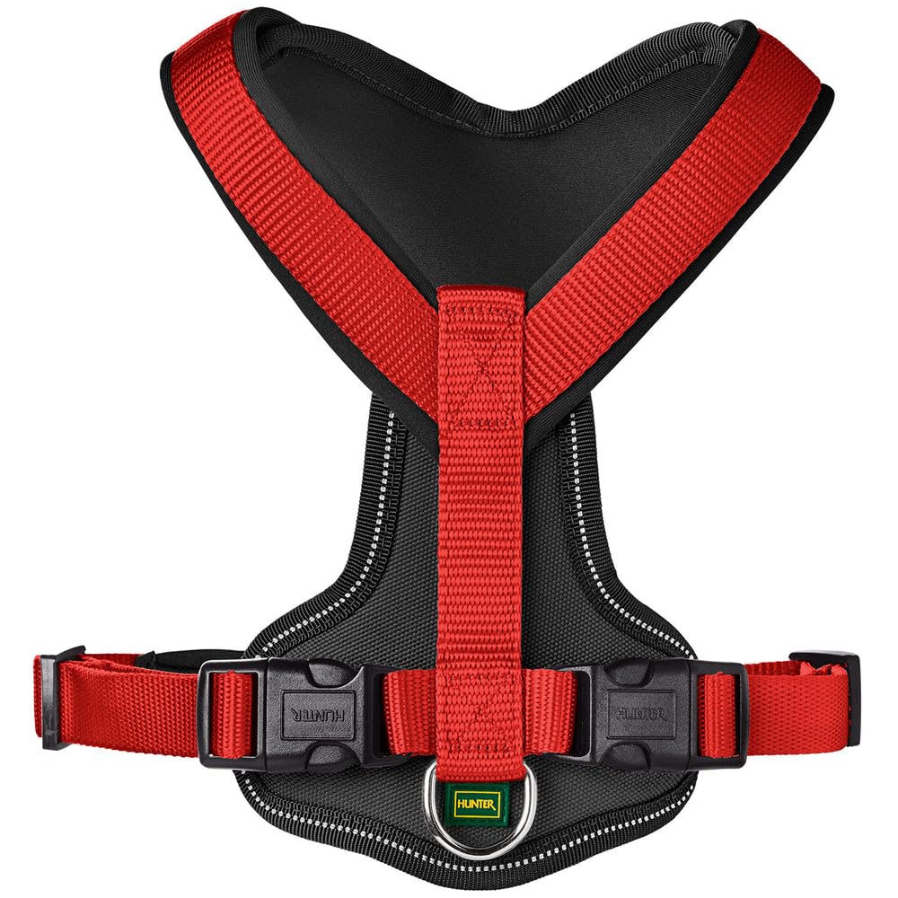hunter-hundegeschirr-neopren-m-1-oliv-schwarz-gepolstertes-nylon-brustgeschirr-m image 3