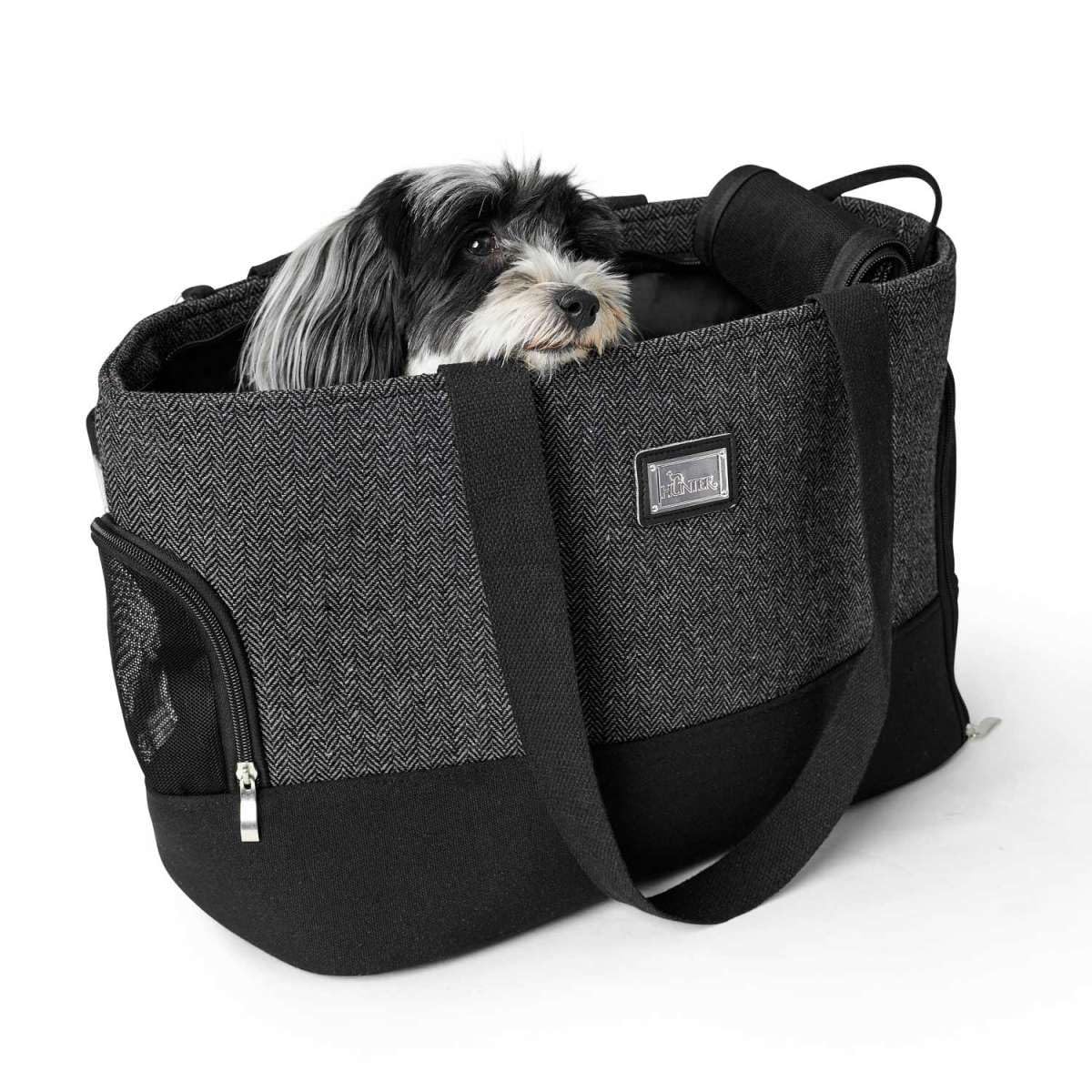 hunter-hundetragetasche-barcelona-im-fischgr-t-design-mit-karabiner-sicherung-ne image 7