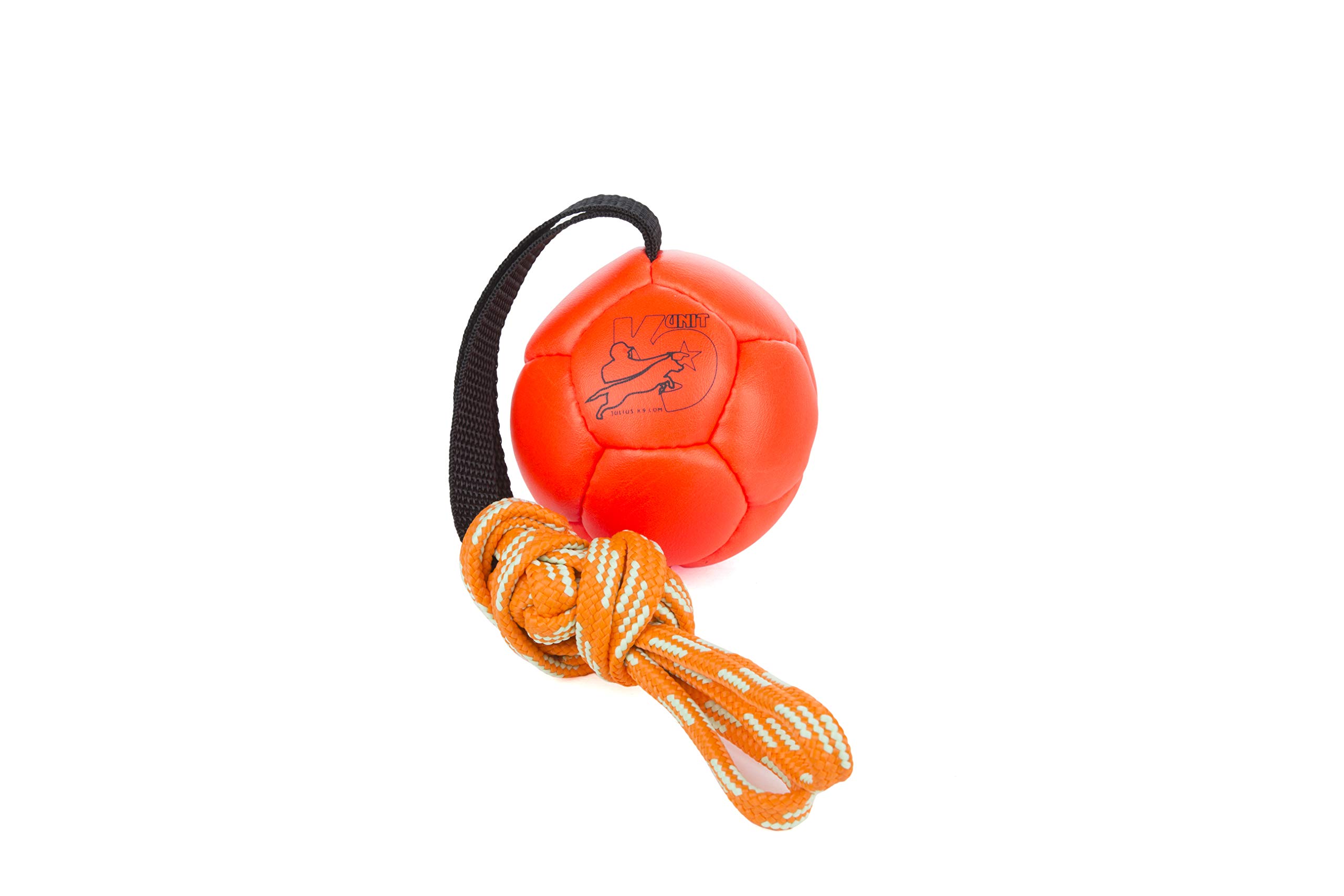 julius-k9-idc-neon-fluoreszierender-ball-mit-schnur-60-mm-orange-weich-robustes- image 8