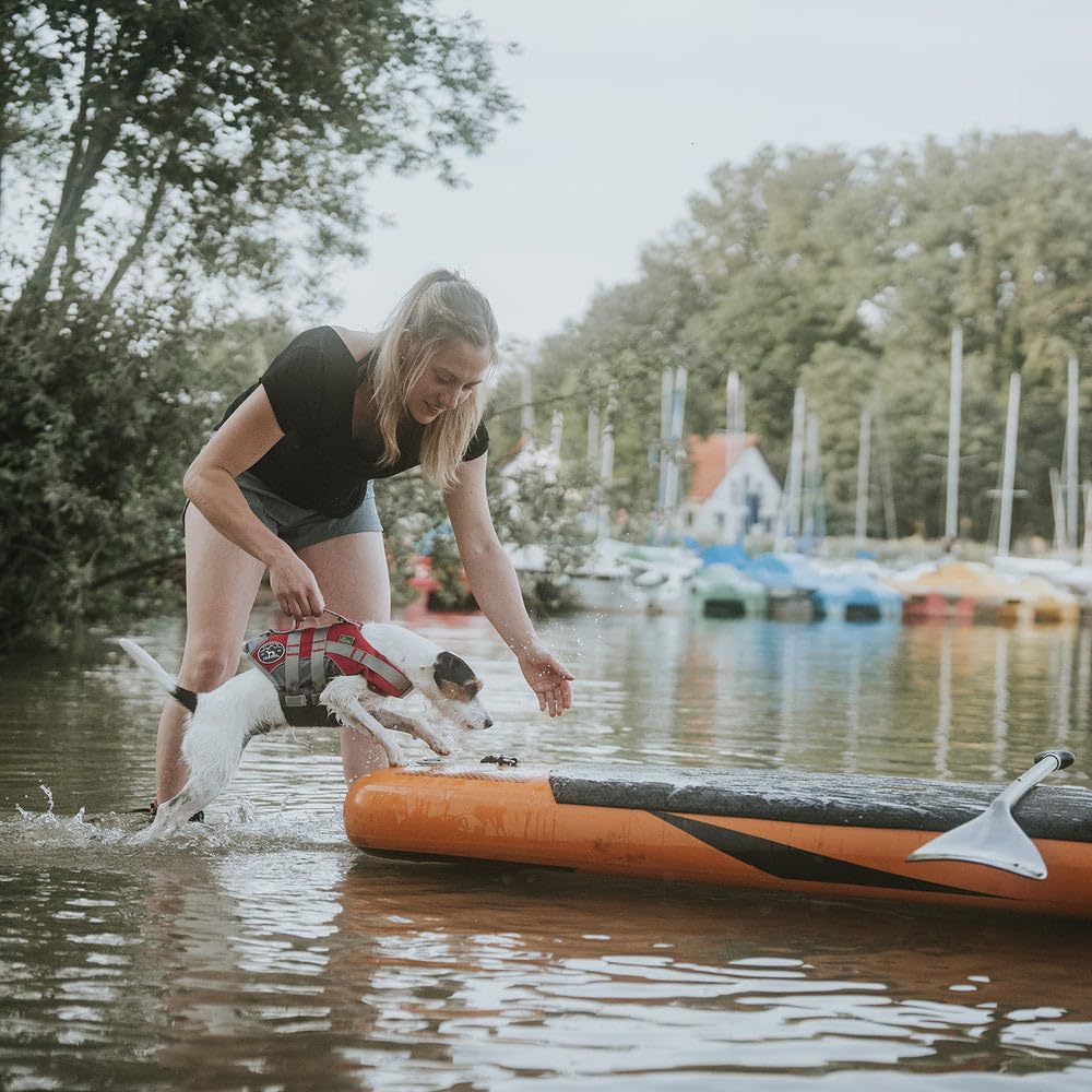 hunter-hunde-schwimmweste-moss-gr-e-l-rot-starker-auftrieb-verstellbar-reflektie image 4