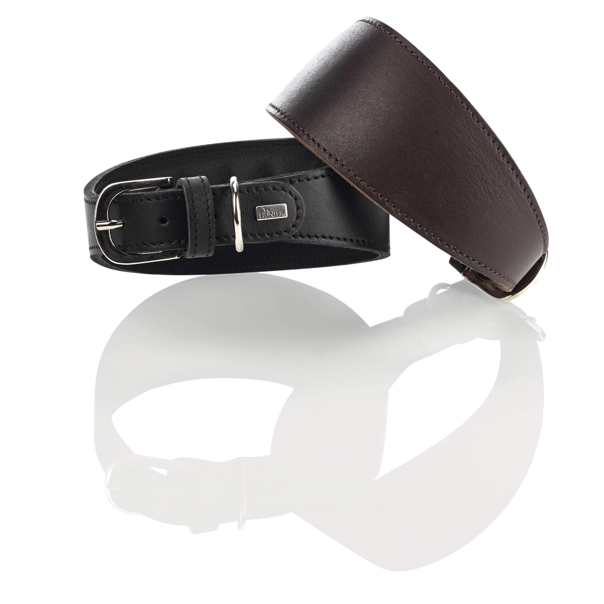 hunter-super-soft-windhundhalsband-leder-gepolstert-gr-e-32-xs-25-28-cm-dunkelbr image 4