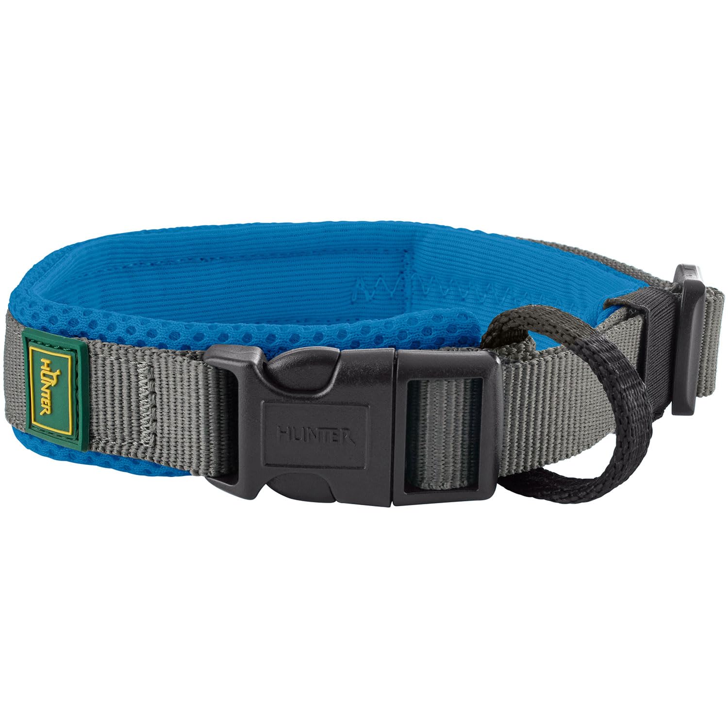 hunter-maldon-hundehalsband-blau-atmungsaktives-mesh-nylon-zugentlastung-adressl image 3