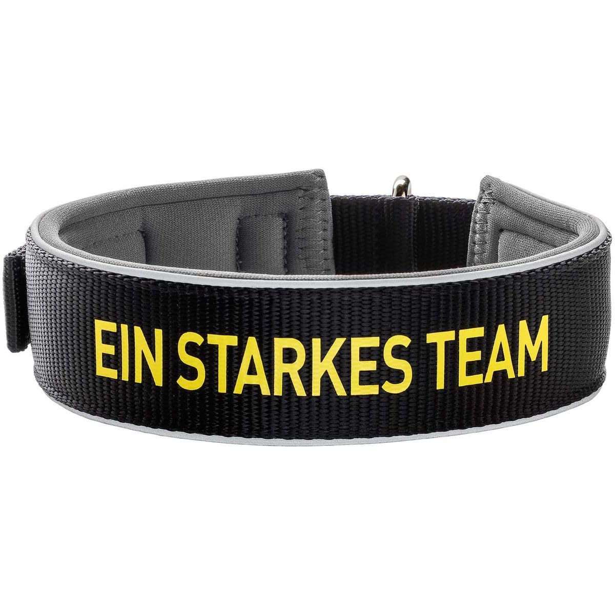 hunter-neopren-reflect-bvb-hundehalsband-gr-e-45-34-41-cm-schwarz-gelb-gepolster image 2