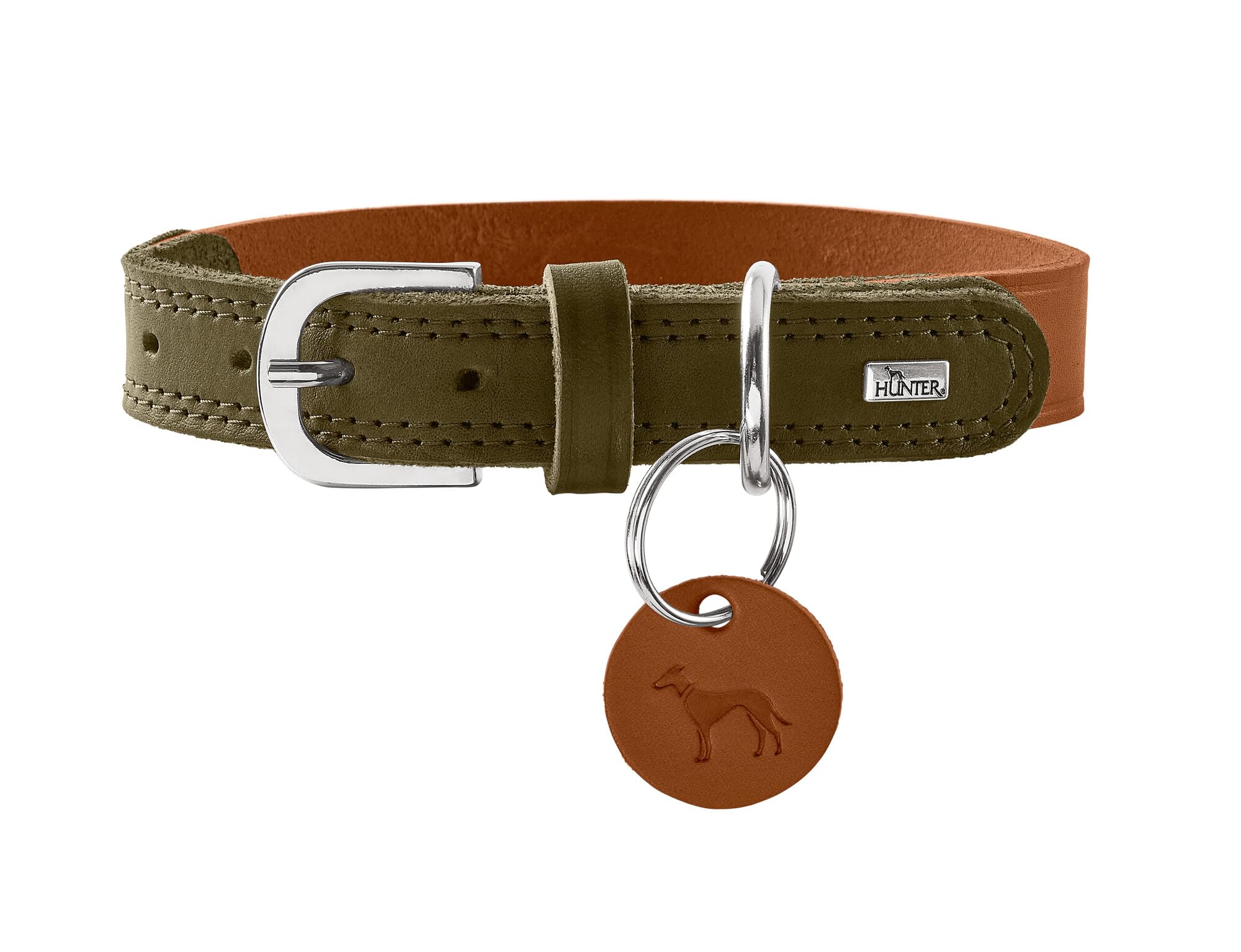 hunter-hundehalsband-lemvig-halsband-aus-weichem-strapazierf-higem-fettleder-cog image 1