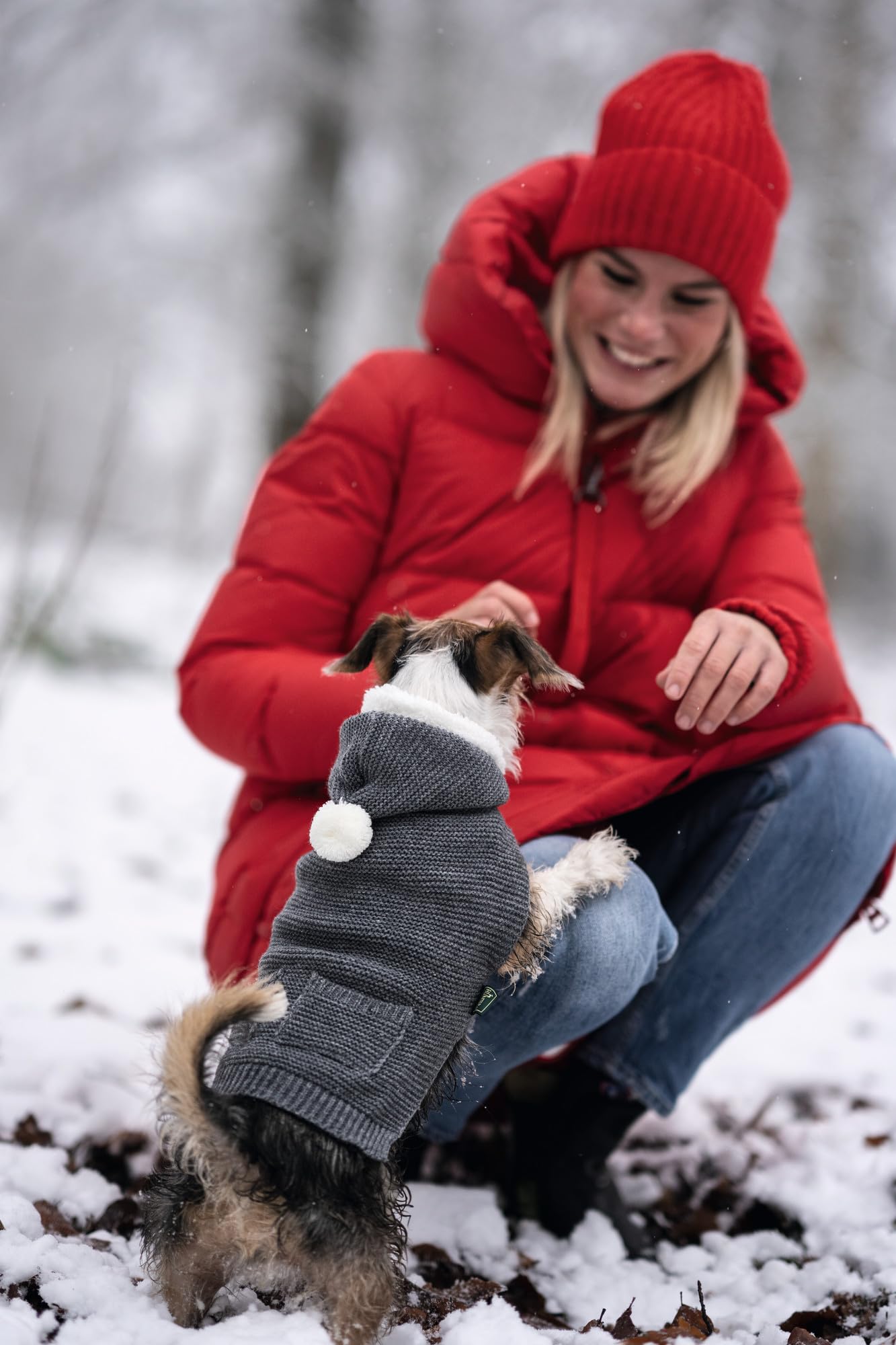 hunter-r-gla-hundepullover-leichter-strickpullover-mit-pl-sch-kapuze-und-taschen image 4