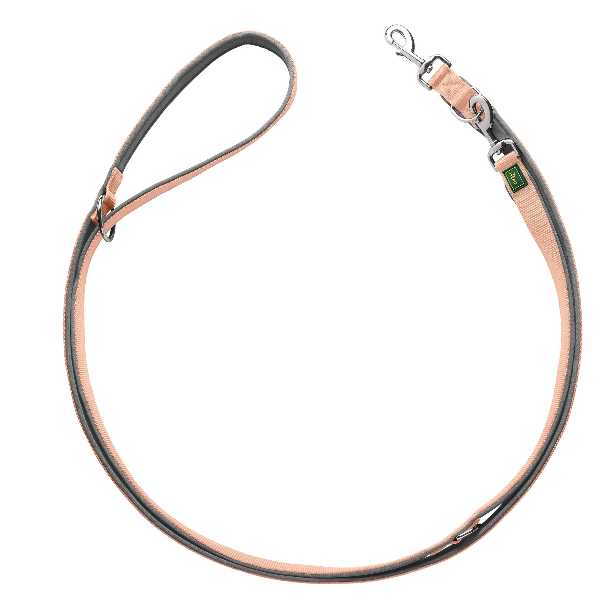 hunter-verstellbare-f-hrleine-neopren-gr-e-20-200-in-braun-caramel-3-fach-verste image 5