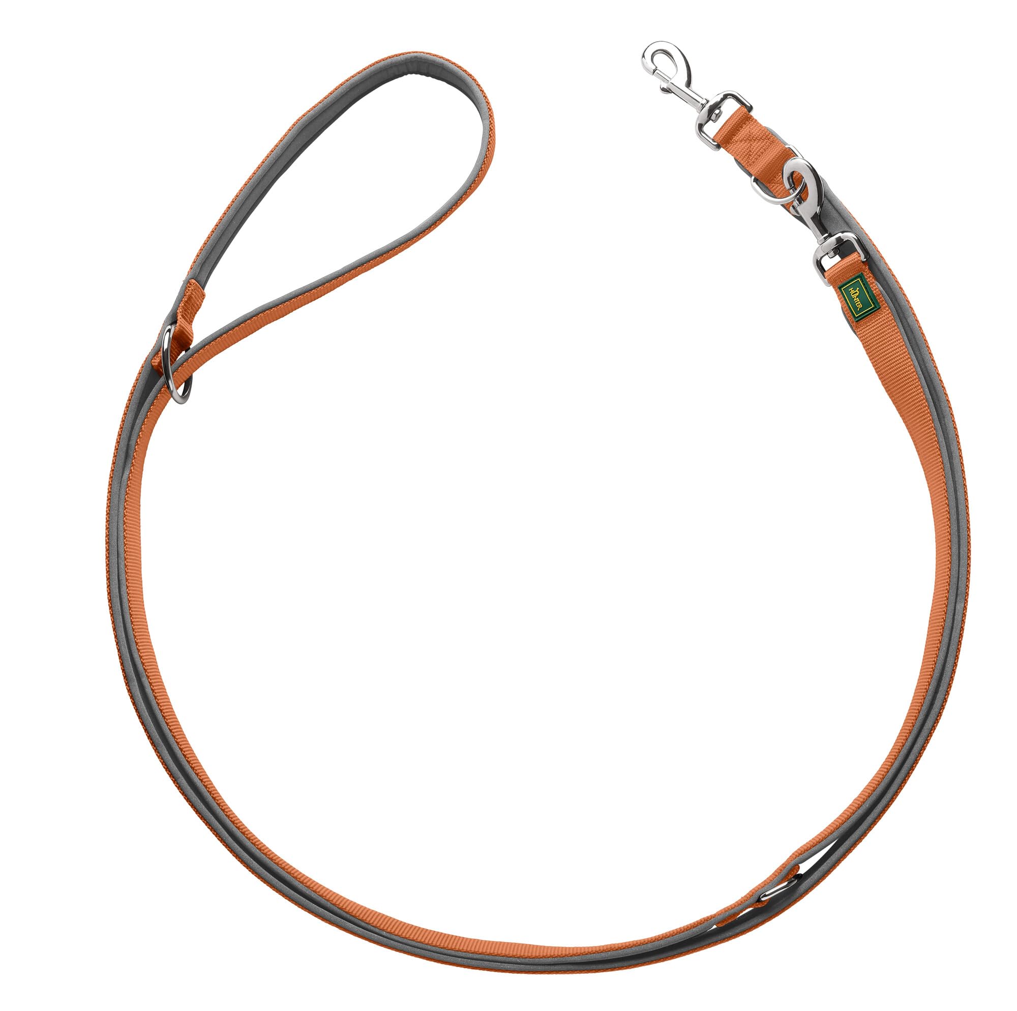 hunter-verstellbare-f-hrleine-neopren-gr-e-20-200-in-braun-caramel-3-fach-verste image 4