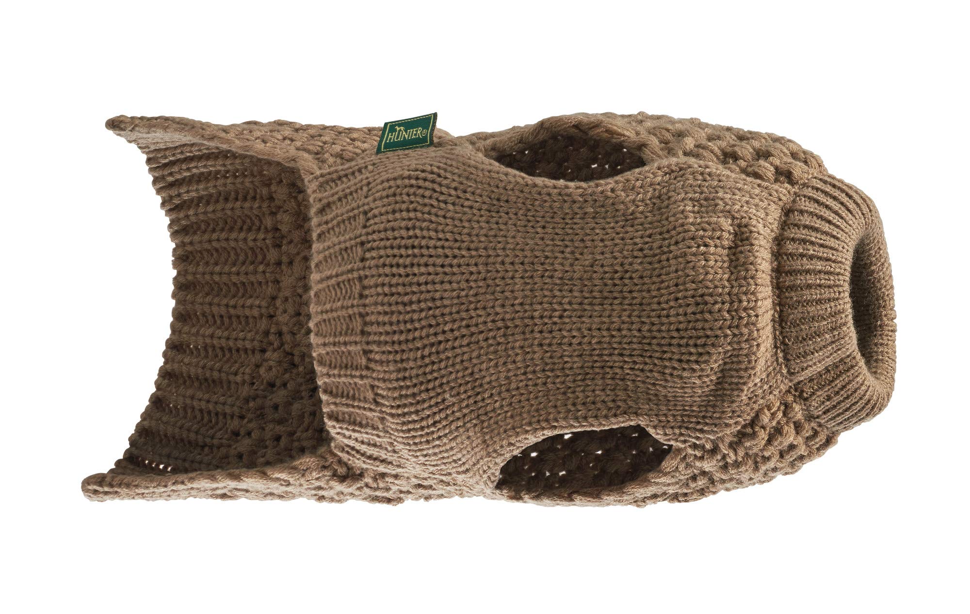 hunter-hundepullover-malm-gr-e-40-zopfstrick-hundepullover-beige-w-rmend-elastis image 2