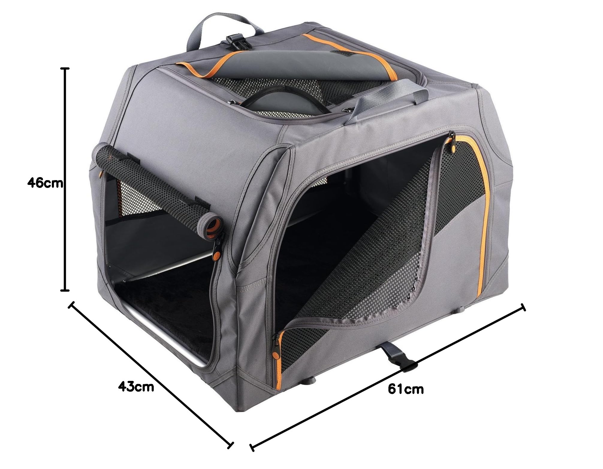 hunter-hundetransportbox-mit-aluminium-gestell-gr-e-s-faltbare-transportbox-61x4 image 8
