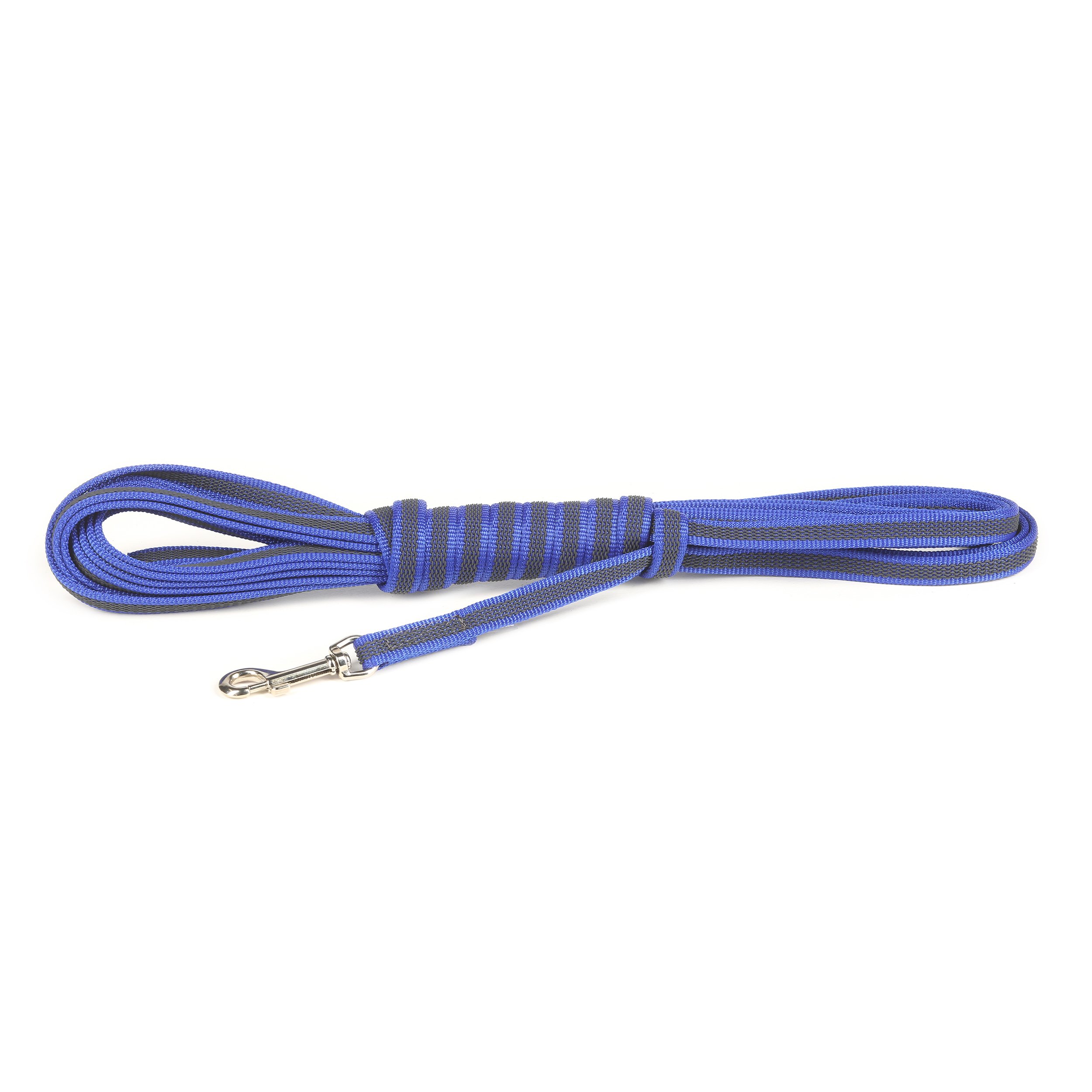 julius-k9-idc-color-gray-gumierte-leine-20-mm-x-1-2-m-mit-schlaufe-blau-grau image 6